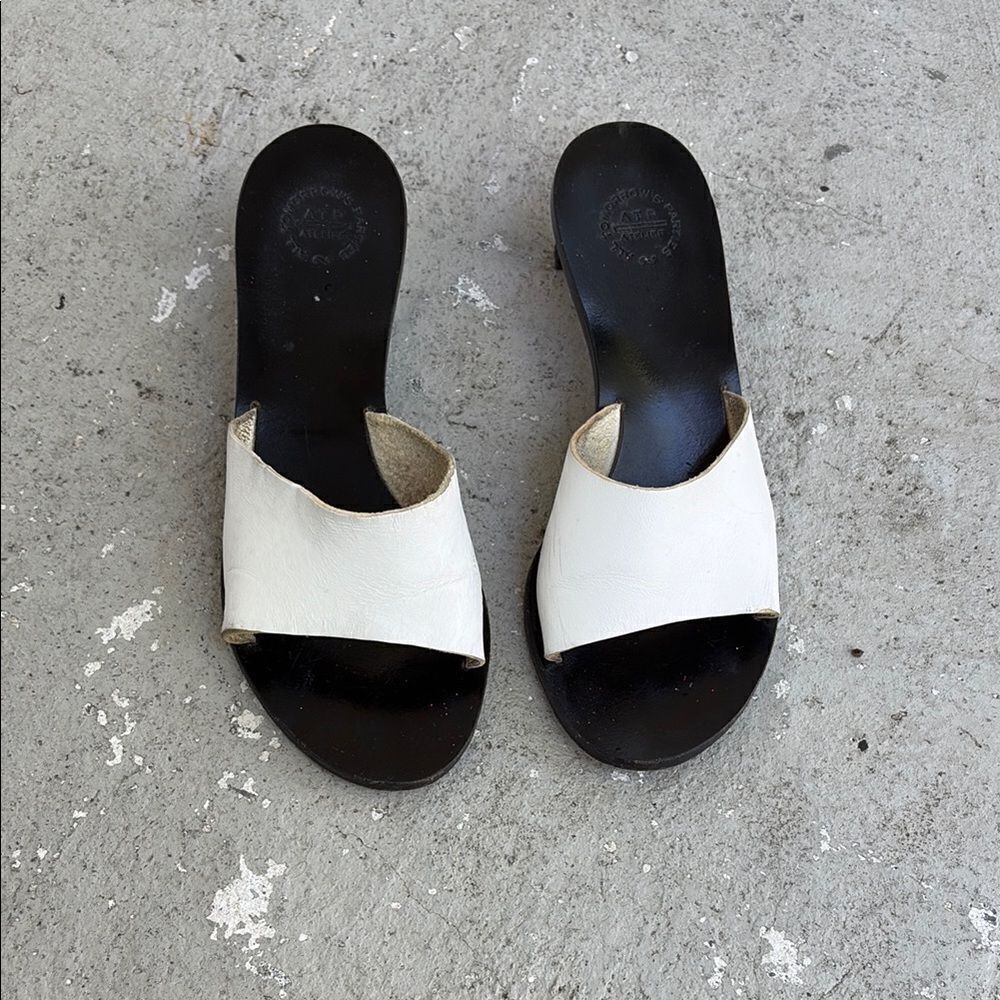 ATP Atelier kitten heel mules
